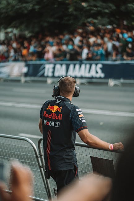 High performance team member in racing gear